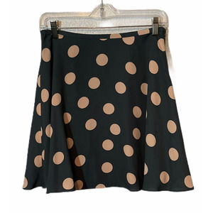 Loft pink and blue/gray polka dot skirt  SP
